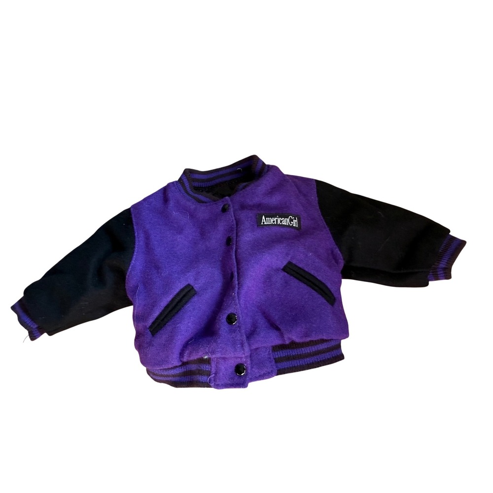 Vintage American Girl Pleasant Company 1996 Purple Varsity Jacket Doll Clothes